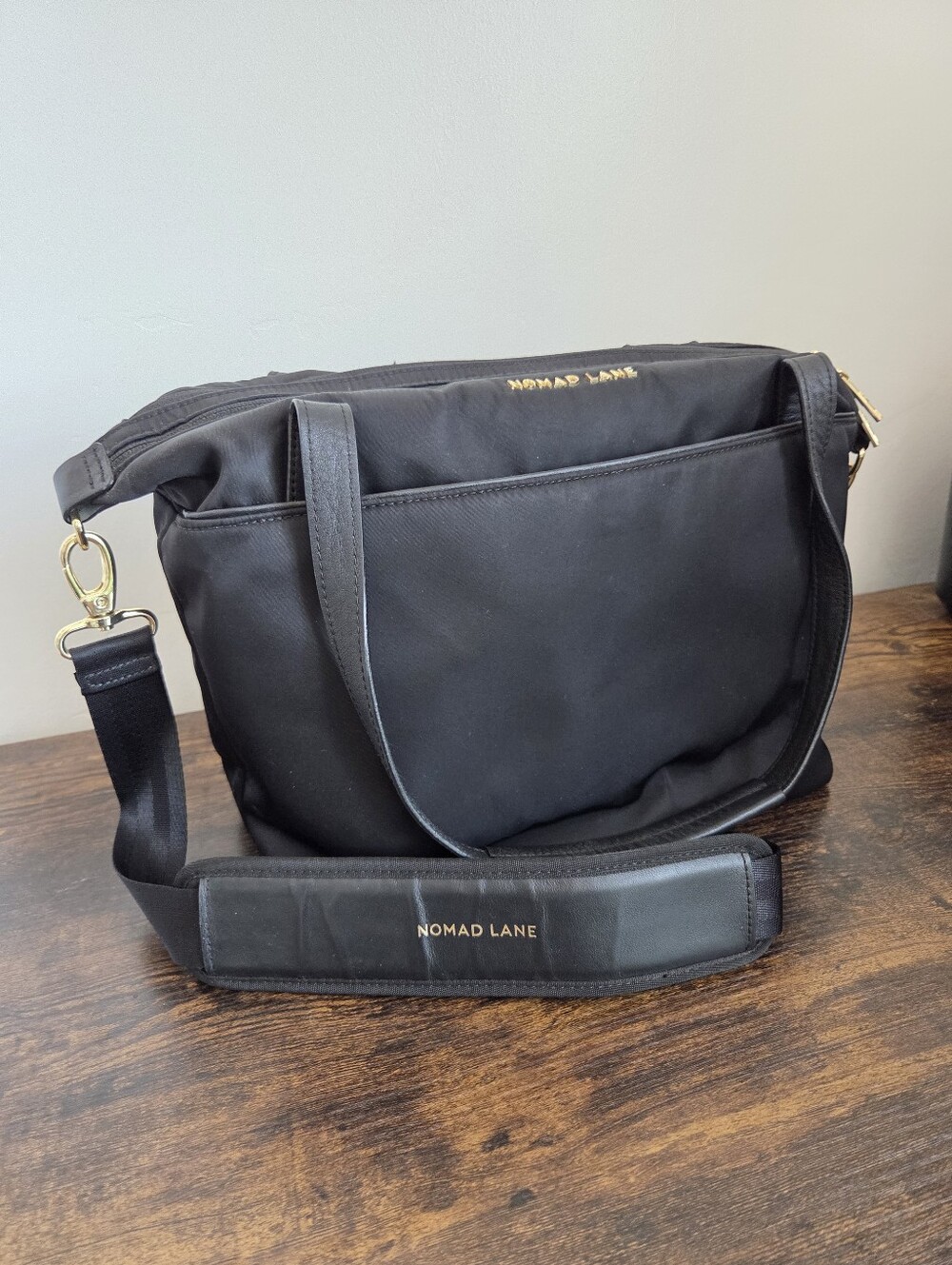 Nomad Lane Origami Tote Bag Travel Nylon Under Seat Carryon Jet Set Black Laptop